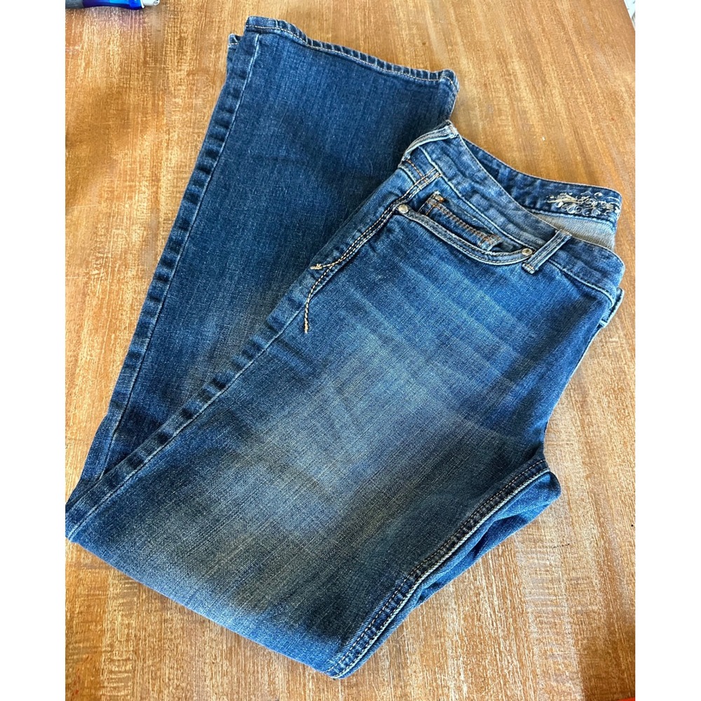Vintage Express Stella Boot Jeans Womens Medium Wash Low Rise Bootcut Y2K Size 8